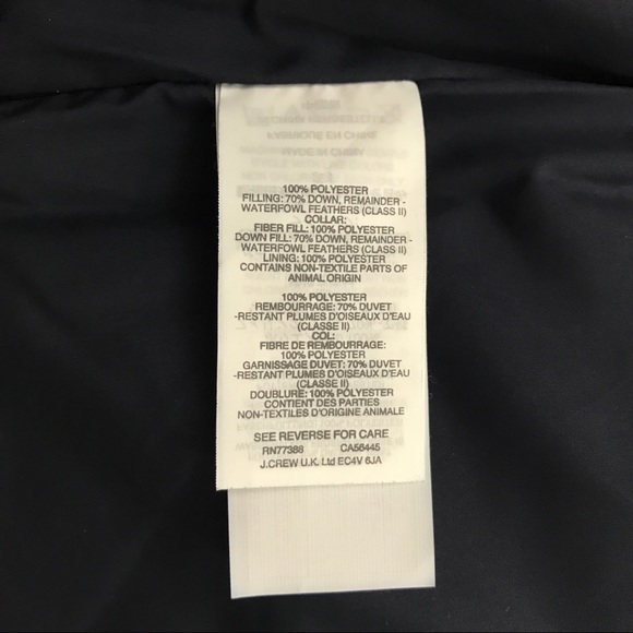 NWT J. Crew - Navy Blue Quilted Excursion Vest - Picture 6 of 7